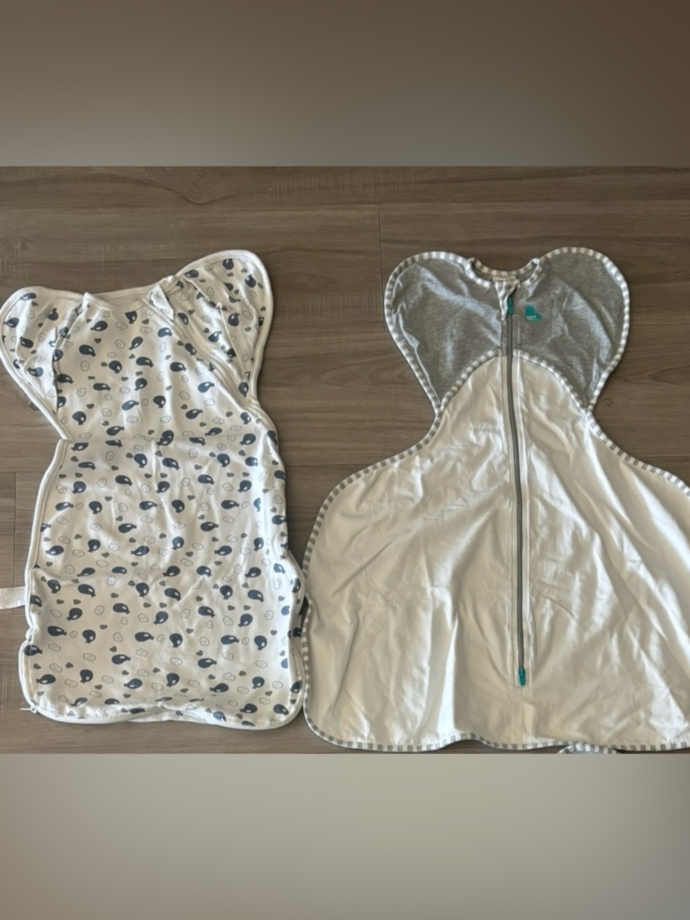 Love to Dream Grey White and  No brand Swaddle Sleep Sacks - Set of 2 Medium